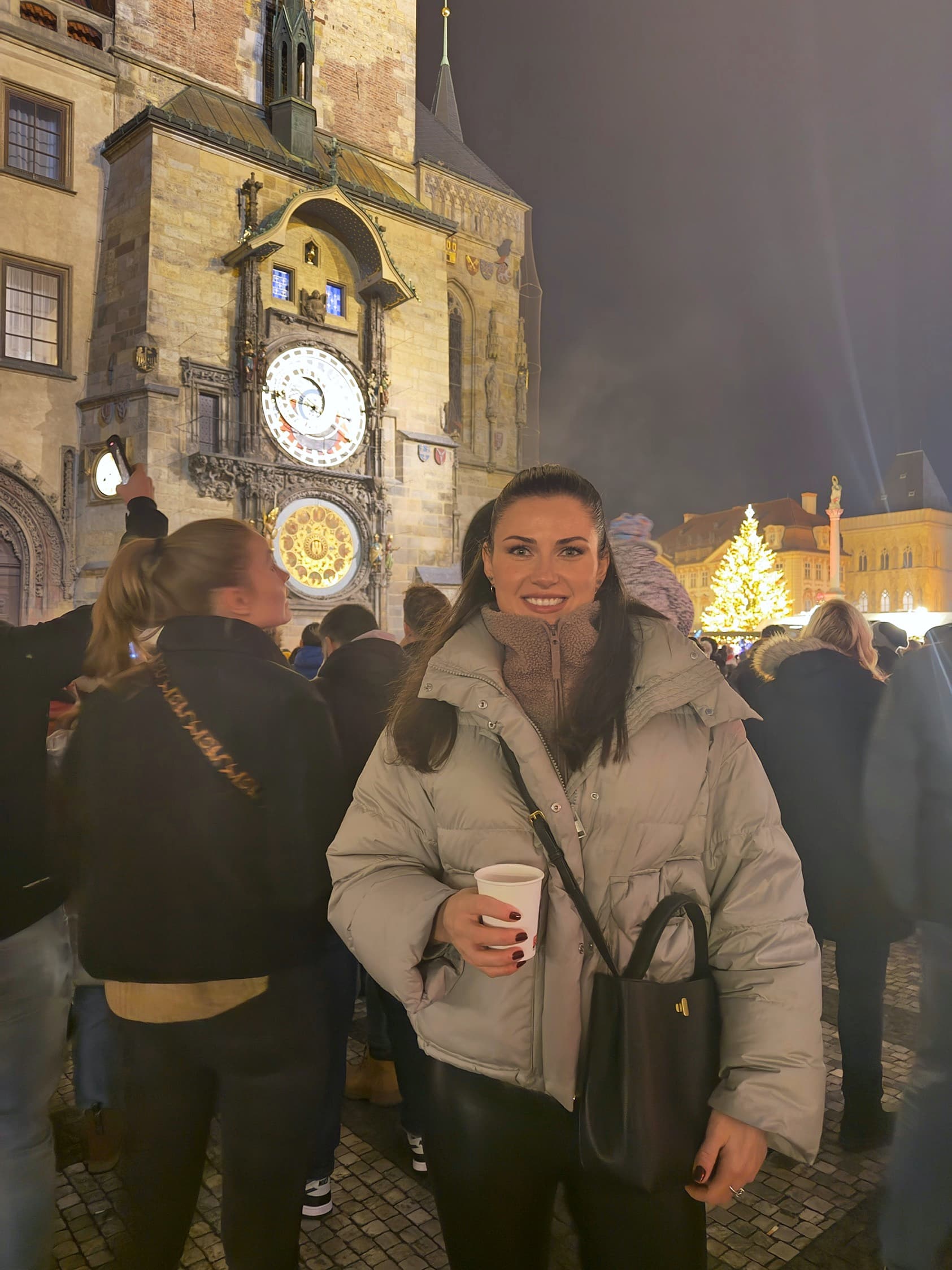 Kristina u pražského orloje o Vánocích 2024
